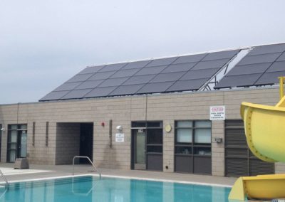 solar panel at swimming pool