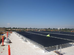 solar panel at white roof