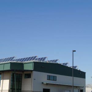 Solar panels at house top