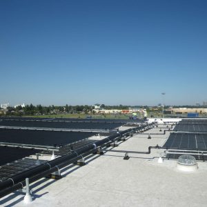 Solar panels install in wide area